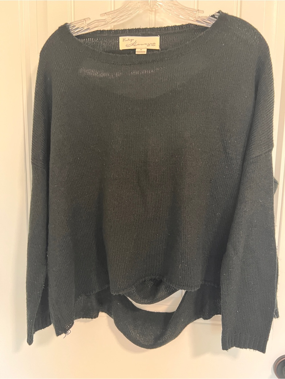 Women's Lightweight Crewneck Sweater Black Small